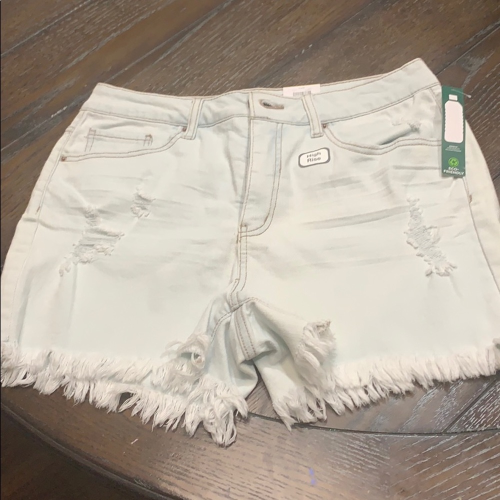 Hi-rise Jean shorts